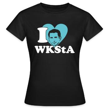 Ich Liebe WKStA Politik Skandal Kurz Shirt - Frauen T-Shirt - Schwarz - Vorne - AI Model Female 172 dark (172cm)