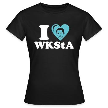Ich Liebe WKStA Politik Skandal Kurz Shirt - Frauen T-Shirt - Schwarz - Vorne - AI Model Female 172 dark (172cm)