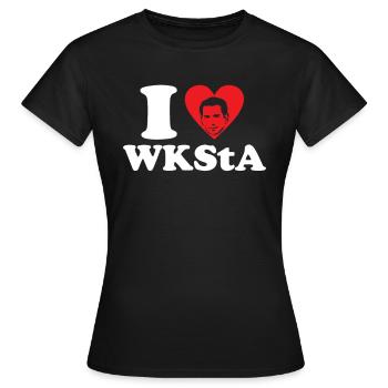 Ich Liebe WKStA Politik Skandal Kurz Shirt - Frauen T-Shirt - Schwarz - Vorne - AI Model Female 172 dark (172cm)