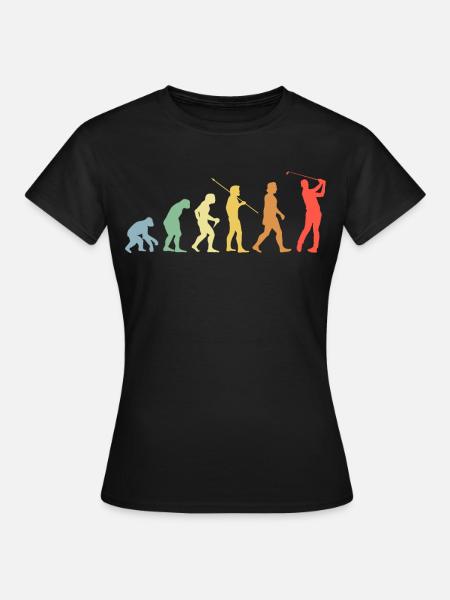 Golf Evolution Rétro Golf golfeur - T-shirt Femme - noir