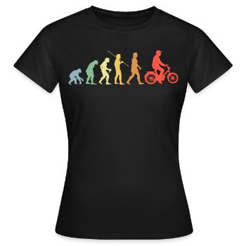 Cyclomoteur Evolution Rétro Cyclomoteur Cyclomoteur Rider - T-shirt Femme - noir - Devant - AI Model Female 172 dark (172cm)