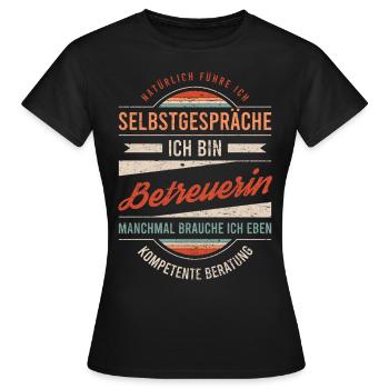 Betreuerin Arbeitskollege Kollege Geschenk Retro - Frauen T-Shirt - Schwarz - Vorne - AI Model Female 172 dark (172cm)