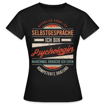 Psychologin Arbeitskollege Kollege Geschenk Retro - Frauen T-Shirt - Schwarz - Vorne - AI Model Female 172 dark (172cm)