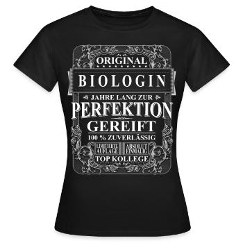 Original Biologin Kollegen Geschenk Vintage - Frauen T-Shirt - Schwarz - Vorne - AI Model Female 172 dark (172cm)