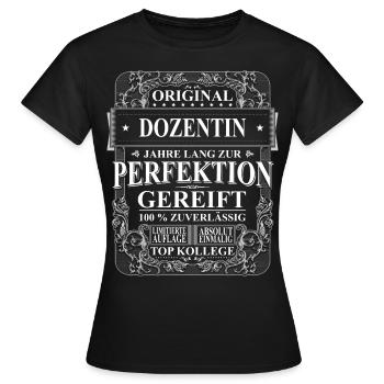 Original Dozentin Kollegen Geschenk Vintage - Frauen T-Shirt - Schwarz - Vorne - AI Model Female 172 dark (172cm)