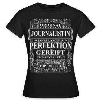 Original Journalistin Kollegen Geschenk Vintage - Frauen T-Shirt - Schwarz - Vorne - AI Model Female 172 dark (172cm)