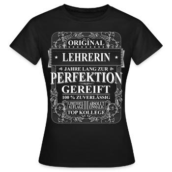 Original Lehrerin Kollegen Geschenk Vintage - Frauen T-Shirt - Schwarz - Vorne - AI Model Female 172 dark (172cm)