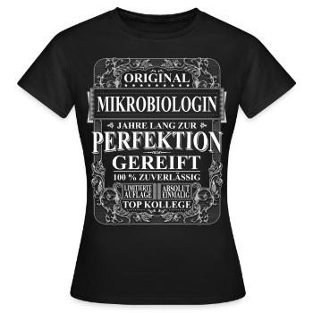 Original Mikrobiologin Kollegen Geschenk Vintage - Frauen T-Shirt - Schwarz - Vorne - AI Model Female 172 dark (172cm)