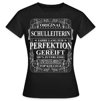 Original Schulleiterin Kollegen Geschenk Vintage - Frauen T-Shirt - Schwarz - Vorne - AI Model Female 172 dark (172cm)