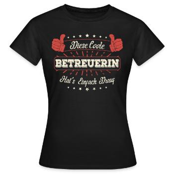 Diese Coole Betreuerin Geschenk Kollegen Spruch - Frauen T-Shirt - Schwarz - Vorne - AI Model Female 172 dark (172cm)