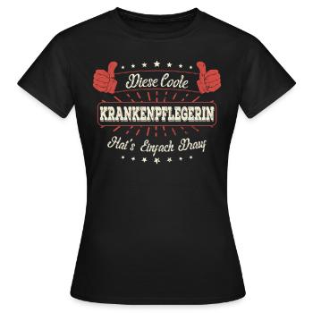Diese Coole Krankenpflegerin Geschenk Kollegen - Frauen T-Shirt - Schwarz - Vorne - AI Model Female 172 dark (172cm)