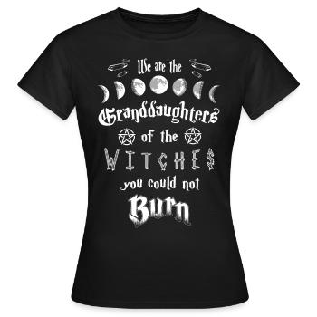 We Are The Granddaughters Witch Wicca Halloween - Frauen T-Shirt - Schwarz - Vorne - AI Model Female 172 dark (172cm)