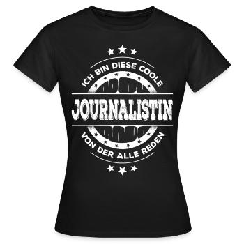 Journalistin Geburtstag Journalismus Geschenk - Frauen T-Shirt - Schwarz - Vorne - AI Model Female 172 dark (172cm)