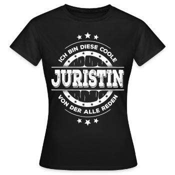 Juristin Kollegin Geburtstag Jurastudium Geschenk - Frauen T-Shirt - Schwarz - Vorne - AI Model Female 172 dark (172cm)