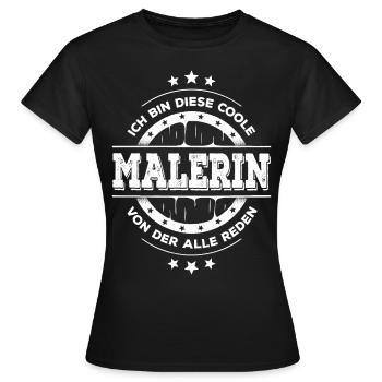 Malerin Geburtstag Bildende Kunst Geschenk - Frauen T-Shirt - Schwarz - Vorne - AI Model Female 172 dark (172cm)