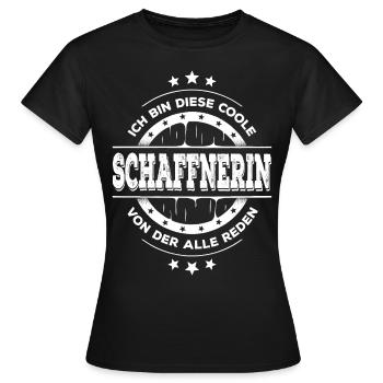 Schaffnerin Geburtstag Kondukteurin Geschenk - Frauen T-Shirt - Schwarz - Vorne - AI Model Female 172 dark (172cm)