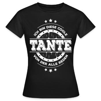 Ich Bin Tante Geburtstag Patentante Geschenk - Frauen T-Shirt - Schwarz - Vorne - AI Model Female 172 dark (172cm)
