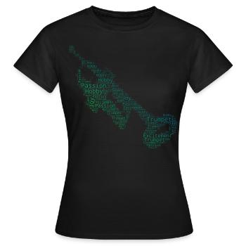 Trumpet Trumpet player Trumpet Trumpeter - Women's T-Shirt - black - Front - AI Model Female 172 dark (172cm)