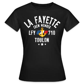 Lafayette, Toulon, Marine, Frankreich - Frauen T-Shirt - Schwarz - Vorne - AI Model Female 172 dark (172cm)