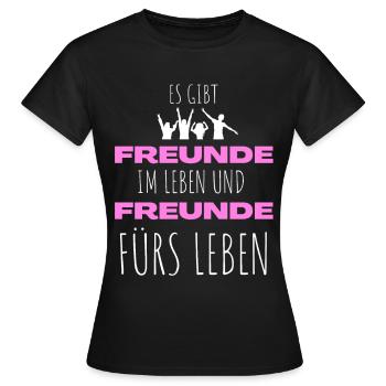 Beste Freunde FREUND Kumpel Kumpels - Frauen T-Shirt - Schwarz - Vorne - AI Model Female 172 dark (172cm)
