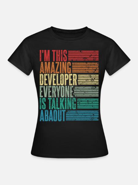 Vintage Développeur Développeur Cadeau Rétro - T-shirt Femme - noir