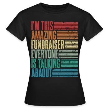 Vintage Donate Fundraiser Cadeau Rétro - T-shirt Femme - noir - Devant - AI Model Female 172 dark (172cm)