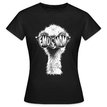 Emu Maman Drôle de tête d’autruche Ratite Cadeau - T-shirt Femme - noir - Devant - AI Model Female 172 dark (172cm)