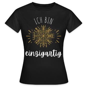 Wegweiser MOTIVATION - VEGVISIR - Frauen T-Shirt - Schwarz - Vorne - AI Model Female 172 dark (172cm)