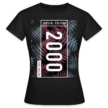 Special Edition 2000 Birthday Urban Graphic - Women's T-Shirt - black - Front - AI Model Female 172 dark (172cm)