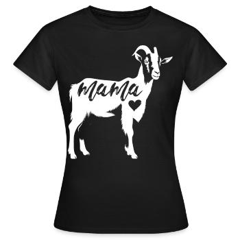 Ziegenmama Geschenk Ziegenhalter Ziege Spruch - Frauen T-Shirt - Schwarz - Vorne - AI Model Female 172 dark (172cm)
