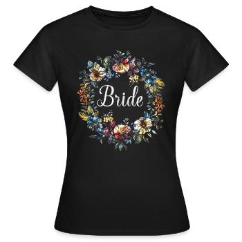 Bridal Flower Wreath Young Donkey Girl Gift - Women's T-Shirt - black - Front - AI Model Female 172 dark (172cm)