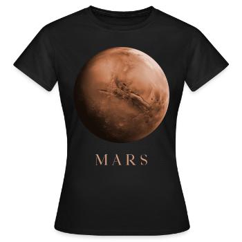 Mars Planet Astrophysik Kosmologie Weltraum - Frauen T-Shirt - Schwarz - Vorne - AI Model Female 172 dark (172cm)