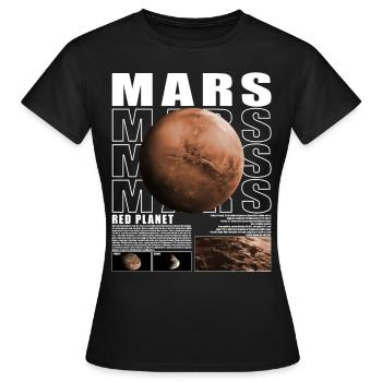 Mars Planet Weltraum Kosmologie Astronomie - Frauen T-Shirt - Schwarz - Vorne - AI Model Female 172 dark (172cm)