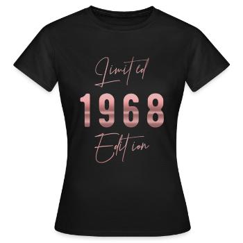 Édition limitée 1968 Vintage Anniversaire des femmes - T-shirt Femme - noir - Devant - AI Model Female 172 dark (172cm)