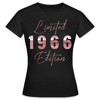 Minimalist Limited 1966 Edition Geburtstag Pastel - Frauen T-Shirt - Schwarz - Vorne - AI Model Female 172 dark (172cm)