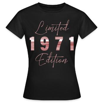 Minimalist Limited 1971 Edition Geburtstag Pastel - Frauen T-Shirt - Schwarz - Vorne - AI Model Female 172 dark (172cm)