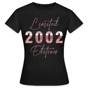Minimalist Limited 2002 Edition Geburtstag Pastel - Frauen T-Shirt - Schwarz - Vorne - AI Model Female 172 dark (172cm)