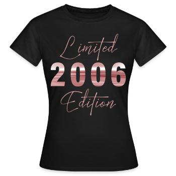 Minimalist Limited 2006 Edition Geburtstag Pastel - Frauen T-Shirt - Schwarz - Vorne - AI Model Female 172 dark (172cm)