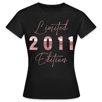 Minimalist Limited 2011 Edition Geburtstag Pastel - Frauen T-Shirt - Schwarz - Vorne - AI Model Female 172 dark (172cm)