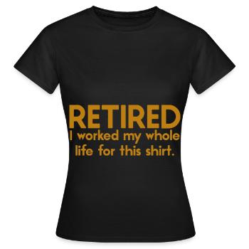 Retraite retraite cadeau d'adieu fête drôle - T-shirt Femme - noir - Devant - AI Model Female 172 dark (172cm)