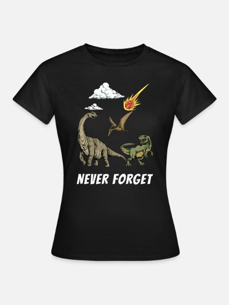 Dino Dinosaurier Steinzeit Fleischfresser T-Rex - Frauen T-Shirt - Schwarz