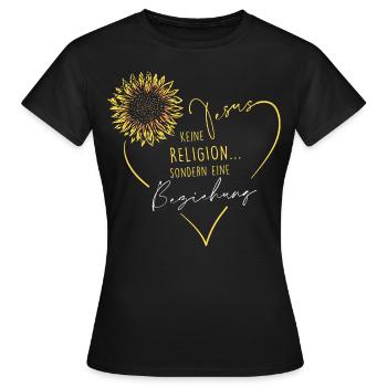 Jesus relationship - Women's T-Shirt - black - Front - AI Model Female 172 dark (172cm)