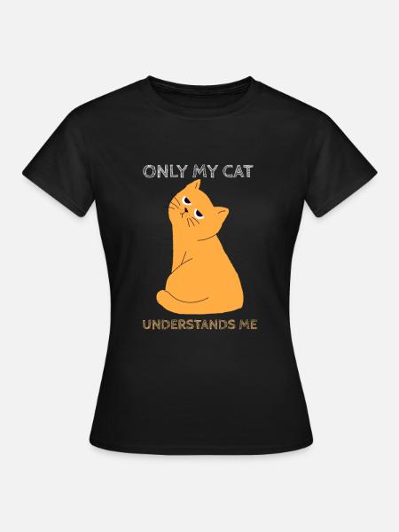 Chat only my cat understands me chat mignon - T-shirt Femme - noir