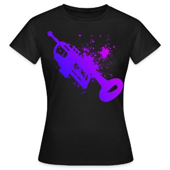 Trompettiste Trompette Trompette Trompettes Spie - T-shirt Femme - noir - Devant - AI Model Female 172 dark (172cm)
