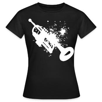 Trompette Trompette Joueur Trompette Trompette Cracheur - T-shirt Femme - noir - Devant - AI Model Female 172 dark (172cm)