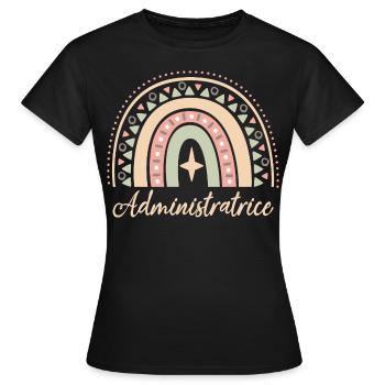 Cadeau Administratrice. administratrice. - T-shirt Femme - noir - Devant - AI Model Female 172 dark (172cm)