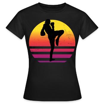 Femmes Boxeur Thaï Boxe Thaï Boxe Thaï Muay Thai - T-shirt Femme - noir - Devant - AI Model Female 172 dark (172cm)