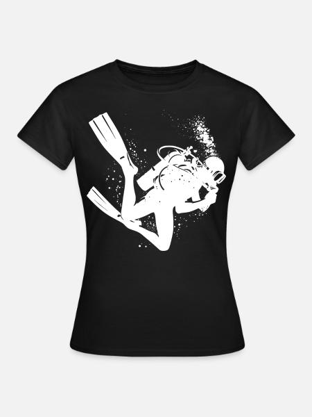 Plongée Plongée Plongée Plongeur Plongée libre Hommes - T-shirt Femme - noir