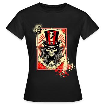 Rock'n'Roll Skull - T-shirt Femme - noir - Devant - AI Model Female 172 dark (172cm)
