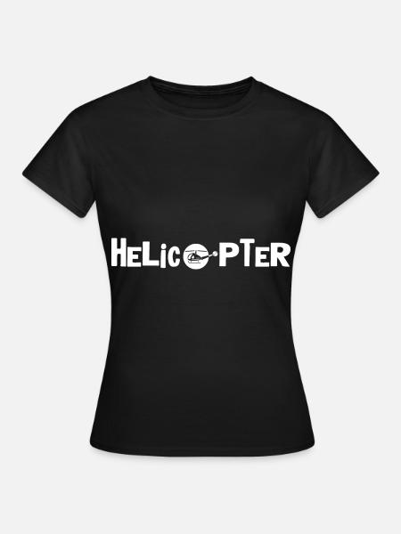 Helikopter Pilot Rettungsflieger - Frauen T-Shirt - Schwarz